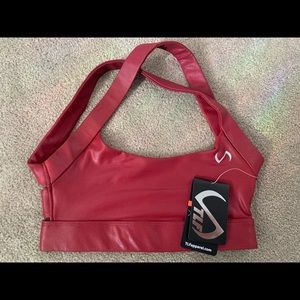 NWT TLF Shimmer Arctic Bra - Oxblood Shine - XS
